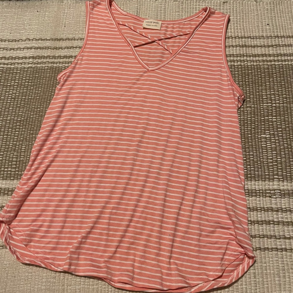 Emory Park Women’s striped tank top SZ M